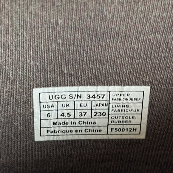 Ugg Sabene plaid top tall rain boots, size 6 - Picture 6 of 7